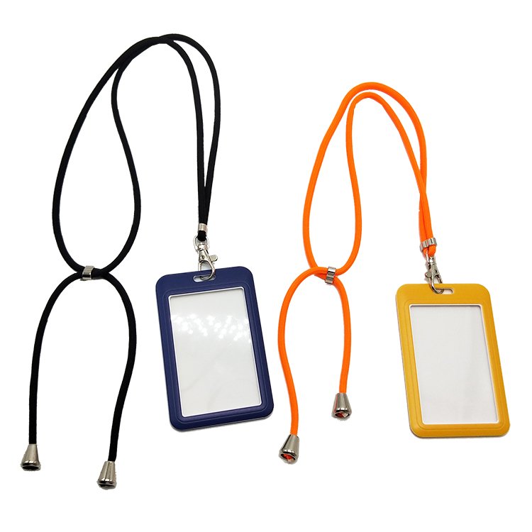 High Quality Personalized Custom Logo Polyester Neck Strap Nylon Woven Retractable Phone Case Lanyard ID Card Badge Holder