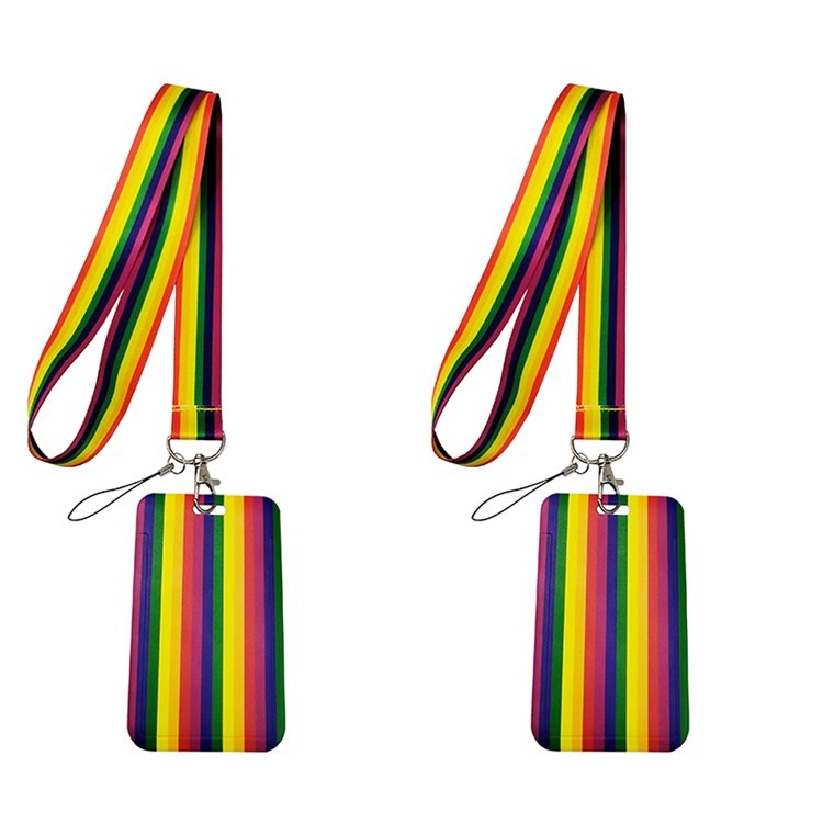 High Quality Personalized Custom Logo Polyester Neck Strap Nylon Woven Retractable Phone Case Lanyard ID Card Badge Holder