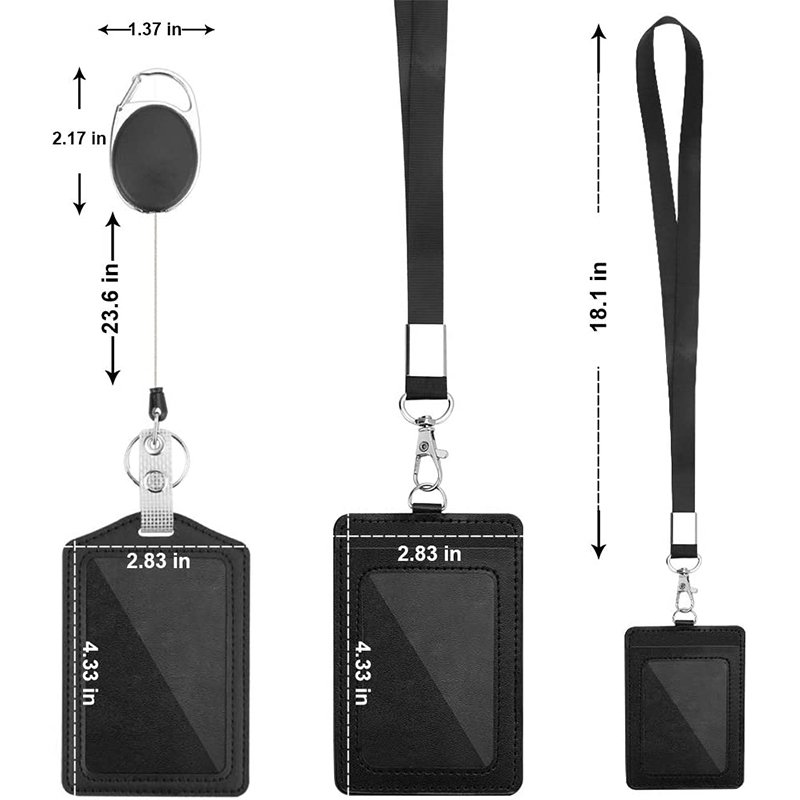 Office Retractable Lanyard Badge Holder Custom ID Card Holder