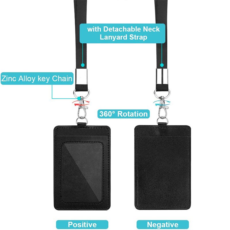 Office Retractable Lanyard Badge Holder Custom ID Card Holder