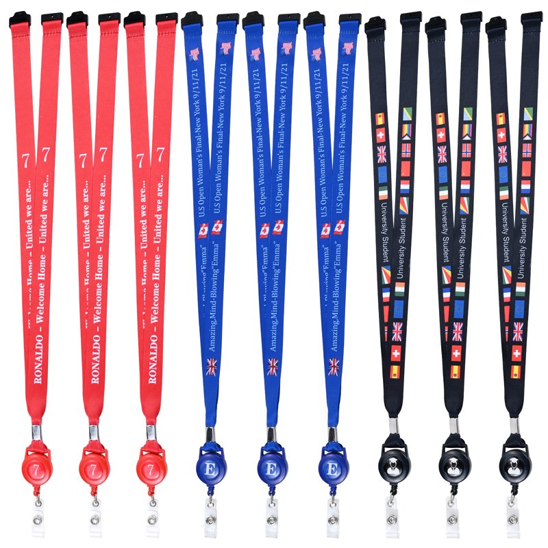 Customized Lanyard Yoyo High Quality Retractable Badge Holder Polyester Lanyard With Logo Custom
