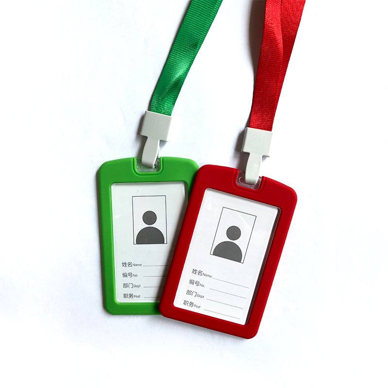 Customized Lanyards custom Silicone ID card holder Badge/Credit Card/ID Holder with Neck Strap