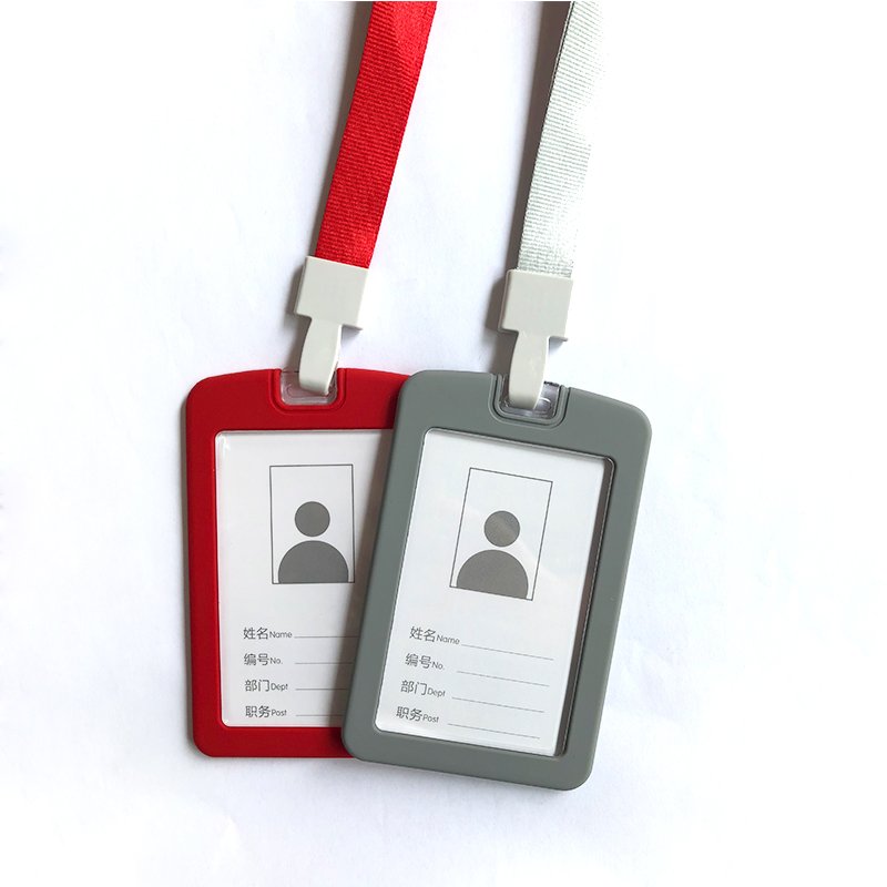Customized Lanyards custom Silicone ID card holder Badge/Credit Card/ID Holder with Neck Strap