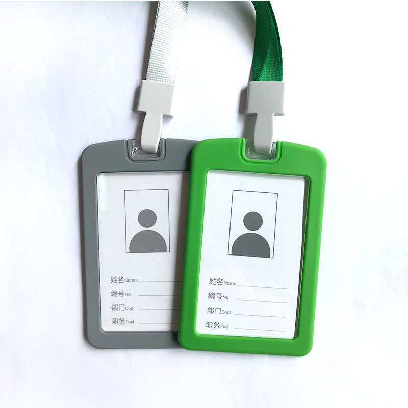 Customized Lanyards custom Silicone ID card holder Badge/Credit Card/ID Holder with Neck Strap
