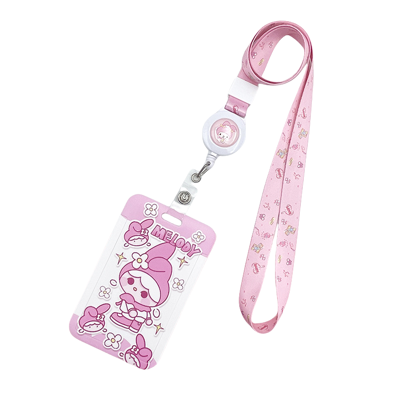 Factory Wholesale Cartoon Lanyard Durable Retractable Card Lanyard Students&Kids Lanyards For ID Badges Cute