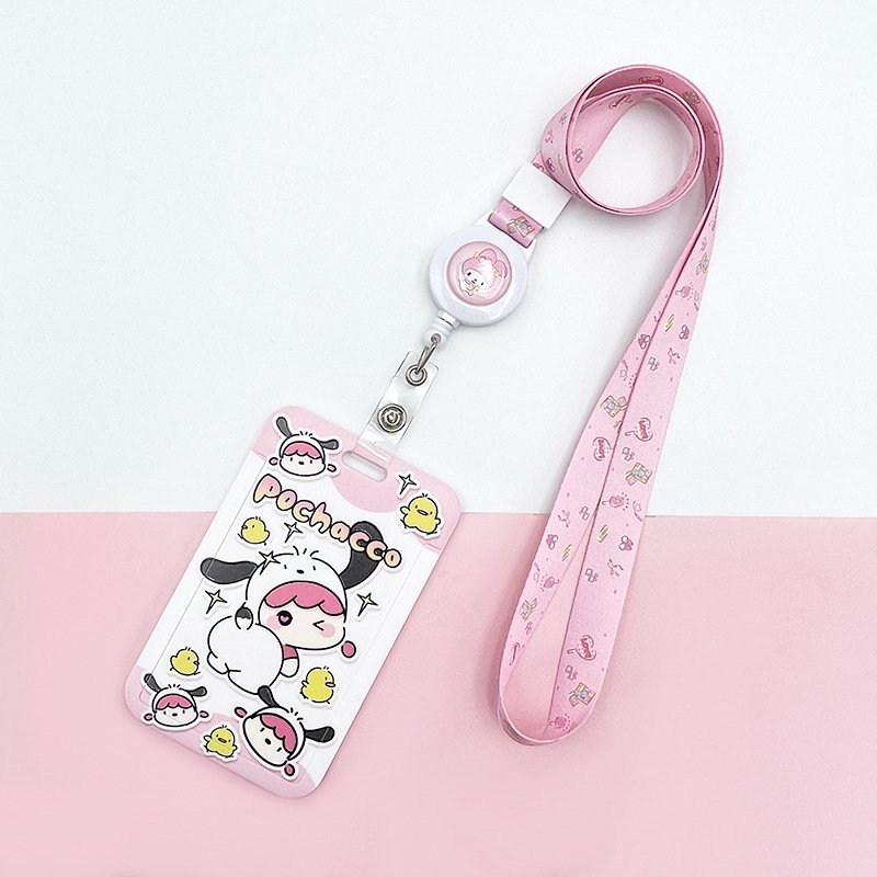 Factory Wholesale Cartoon Lanyard Durable Retractable Card Lanyard Students&Kids Lanyards For ID Badges Cute