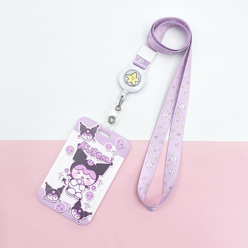 Factory Wholesale Cartoon Lanyard Durable Retractable Card Lanyard Students&Kids Lanyards For ID Badges Cute