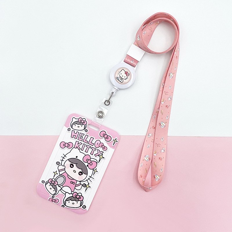Factory Wholesale Cartoon Lanyard Durable Retractable Card Lanyard Students&Kids Lanyards For ID Badges Cute