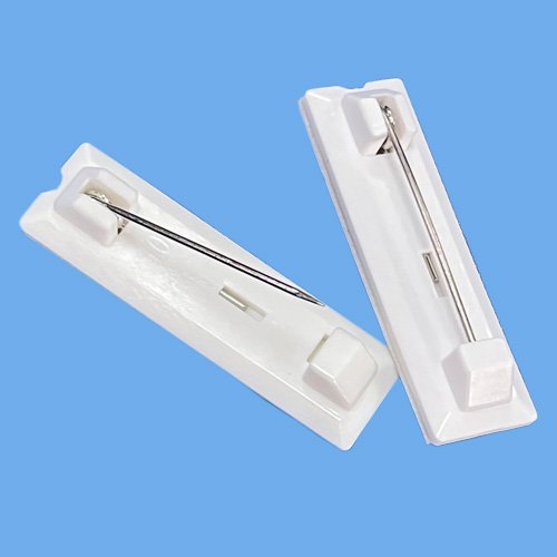 office staff name tag bar pin with adhesive plastic safety pin for badge