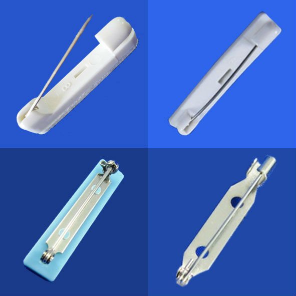 office staff name tag bar pin with adhesive plastic safety pin for badge