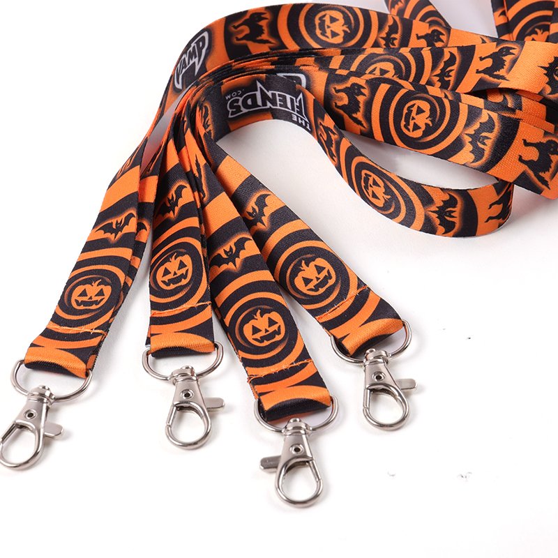 Polyester Full-color dye-sublimation lanyard With ID Badge Holder Fashion Keychain Lanyard Guangzhou Manufacturer