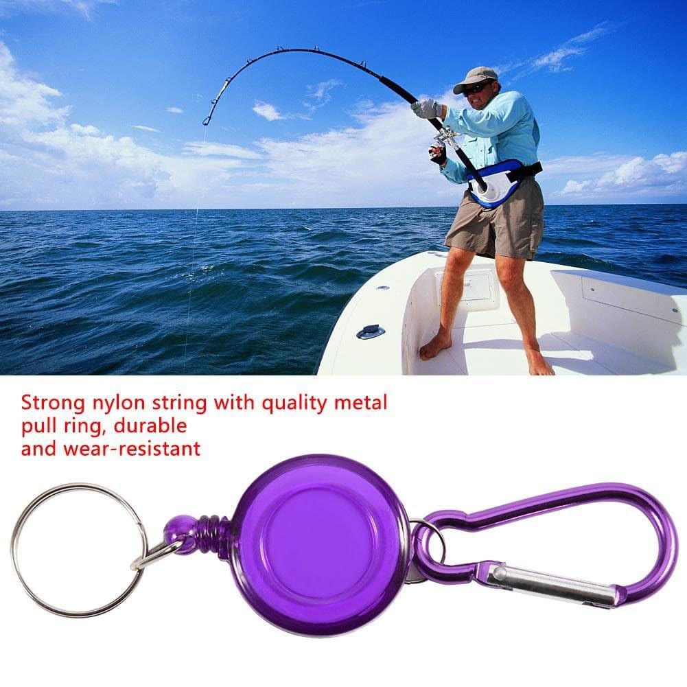 ABS Translucent Retractable Badge Reel Clip Keychain Plastic Key Chain Heavy Duty Reel Badge Holder Clips Carabiner Retractor