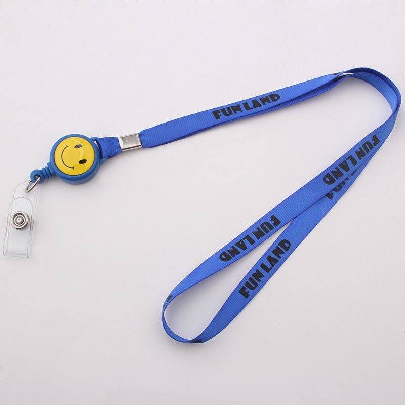 High quality custom retractable plastic badge reel lanyard for ID card holder