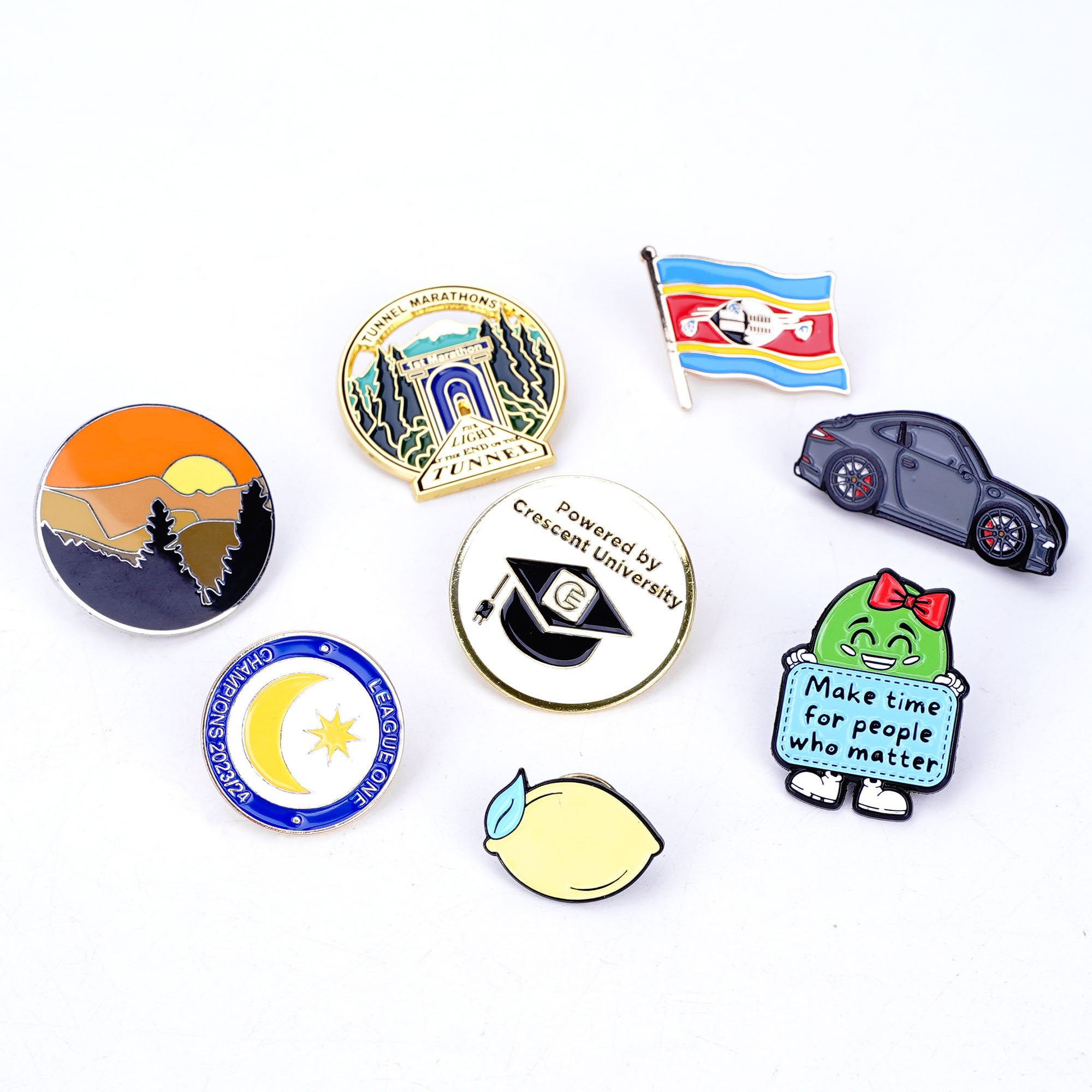 Promotional New European And American Style Fashion Enamel Pins Custom Logo Logo Metal Lapel Pins