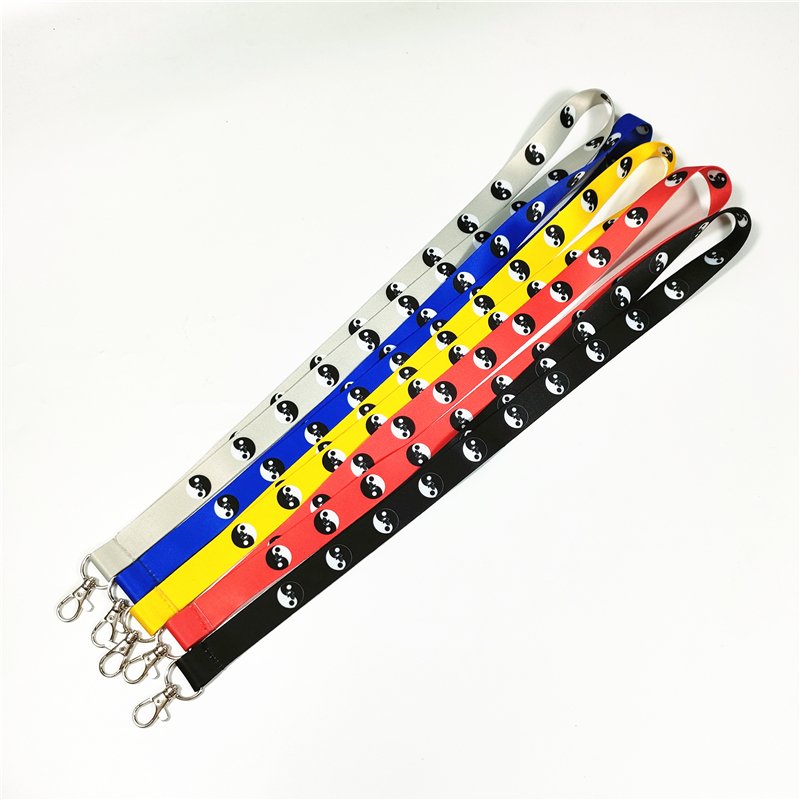 Manufacturer custom colorful nice quality polyester neck lanyard custom lanyard key chain long design wrist lanyard keychain