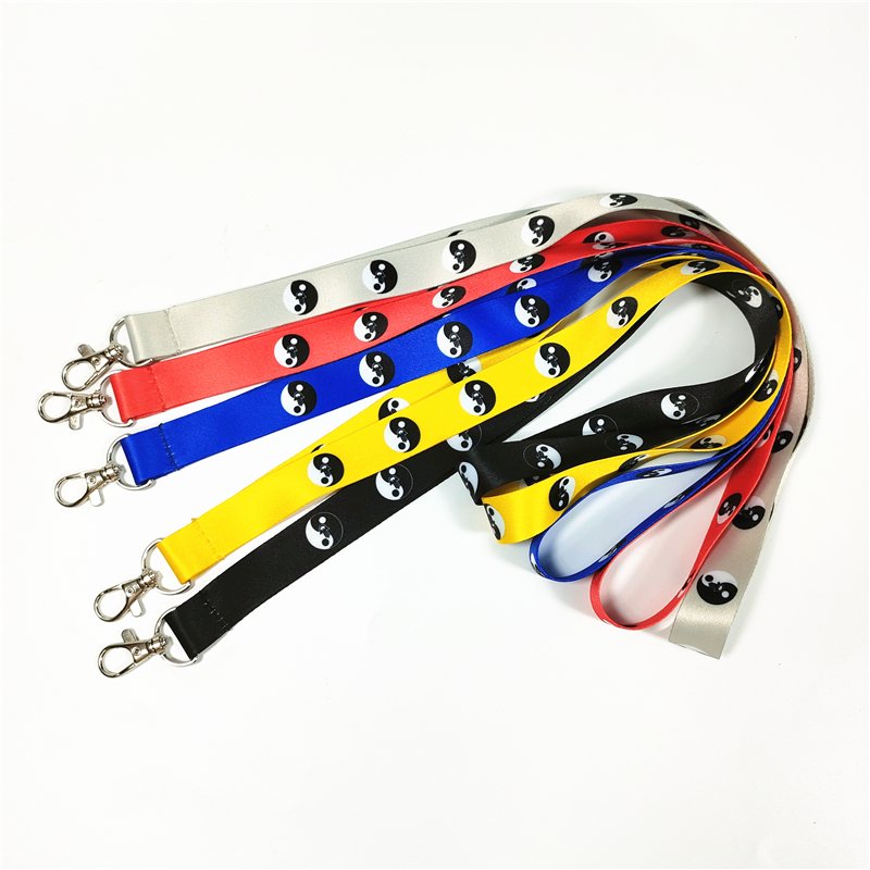 Manufacturer custom colorful nice quality polyester neck lanyard custom lanyard key chain long design wrist lanyard keychain