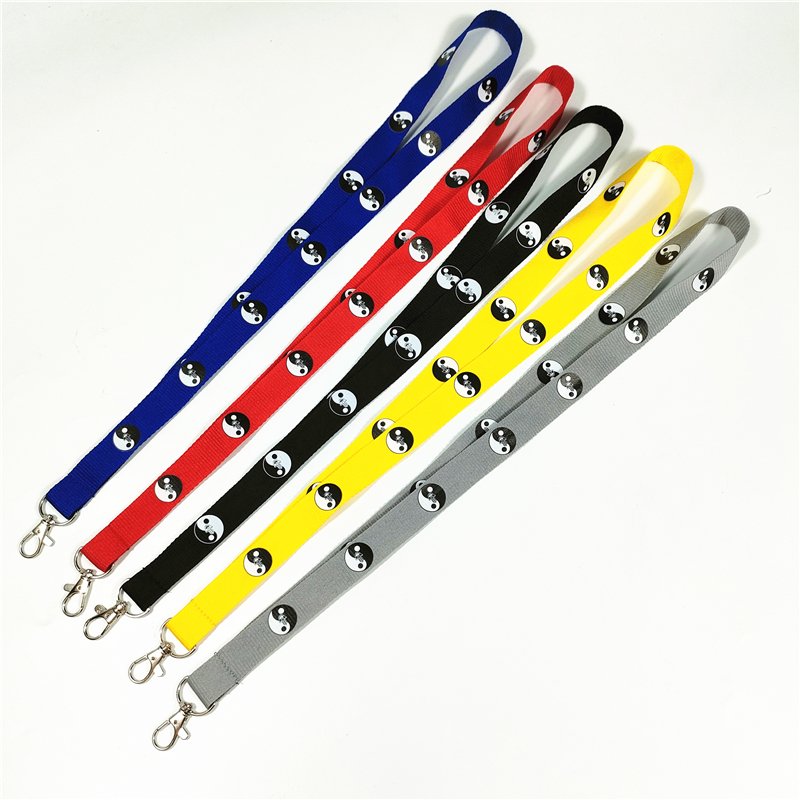 Manufacturer custom colorful nice quality polyester neck lanyard custom lanyard key chain long design wrist lanyard keychain