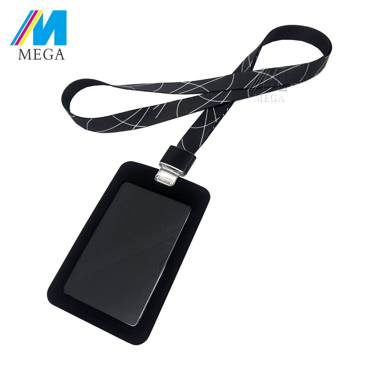 Lanyard Id Card Holder Sport Waterproof Silicone Id Card Badge Holder Case With Lanyard