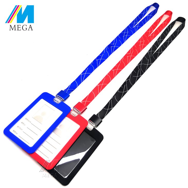 Lanyard Id Card Holder Sport Waterproof Silicone Id Card Badge Holder Case With Lanyard