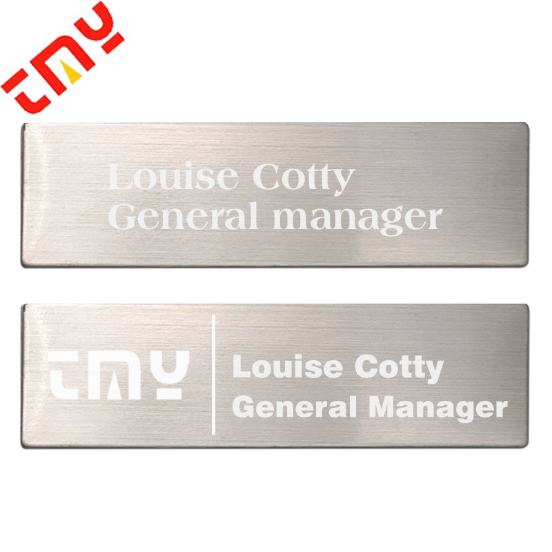 Wholesale Staff Employee Metal Stainless Steel Pin Id Name Tag Badge Blank Base With Magnetic Holder