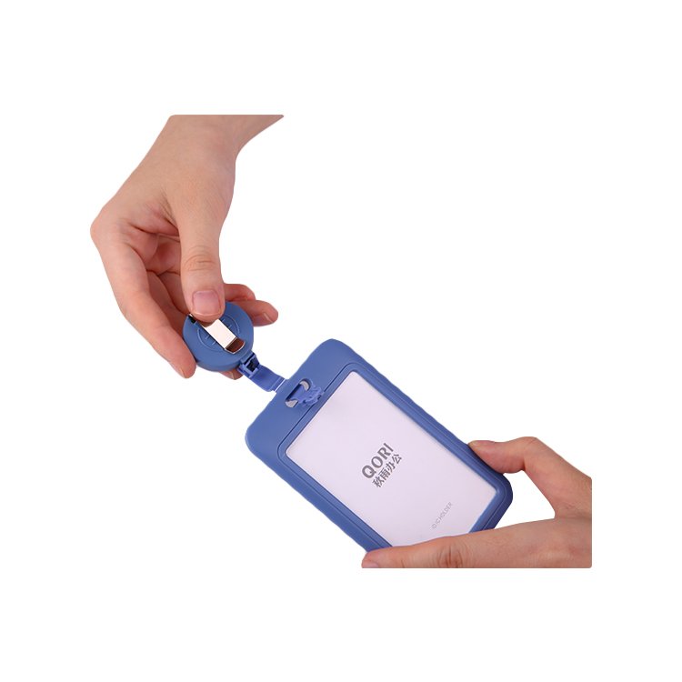 QORI Slide Chest Card Plus Sonic Head Easy Pull Buckle Plastic Lanyard Card Holder