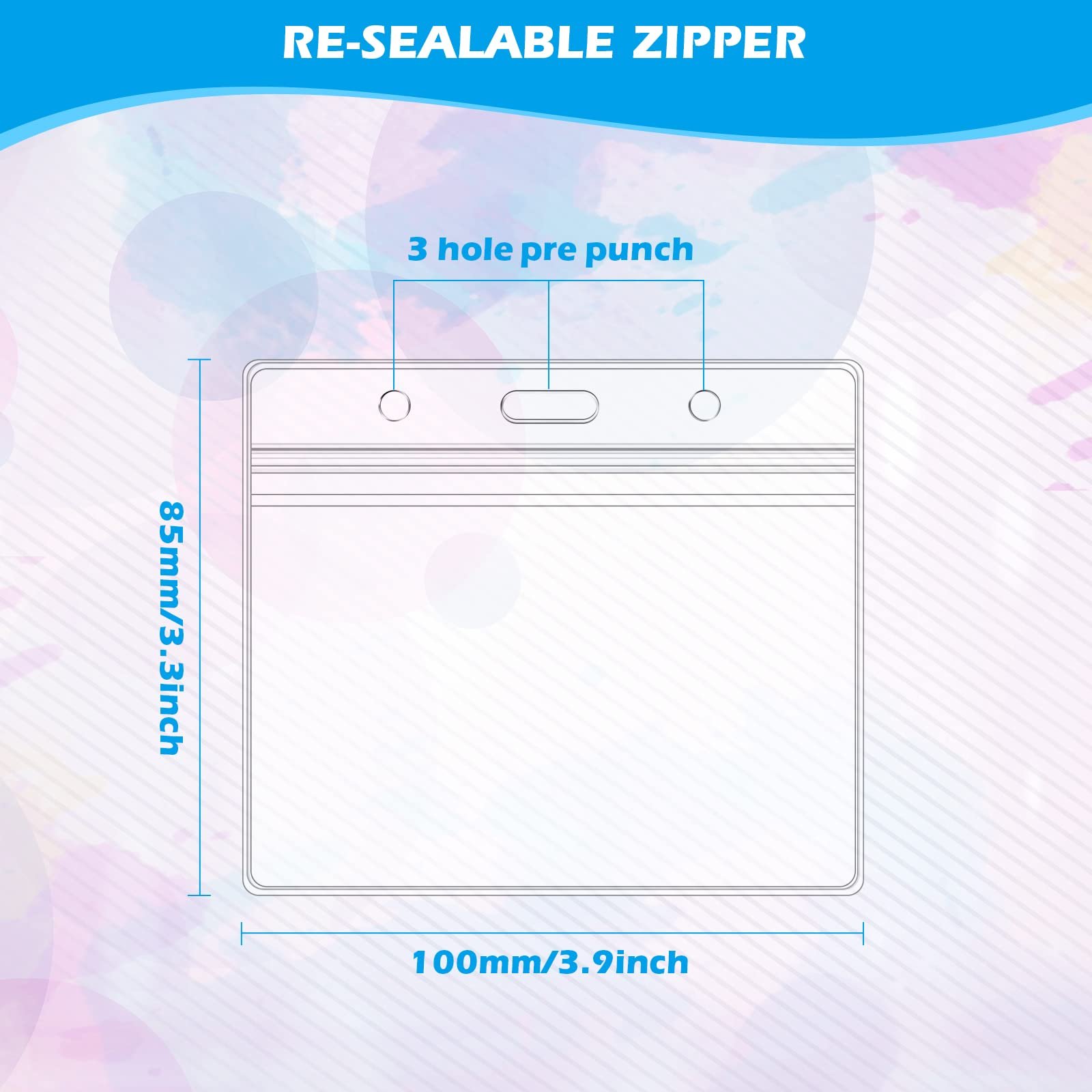 Ready Stock High Quality Transparent Pvc Horizontal Id Name Badge Holder