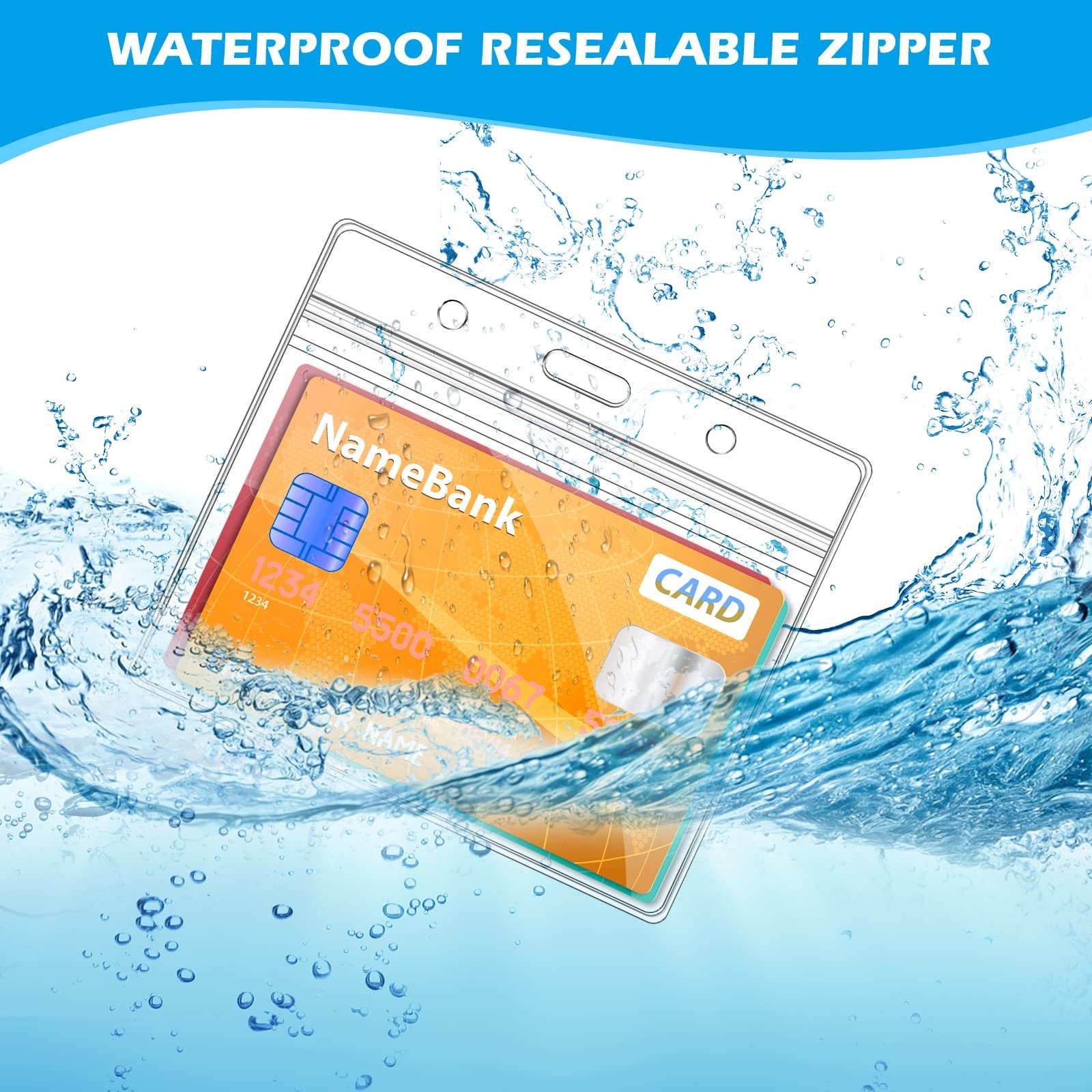 Ready Stock High Quality Transparent Pvc Horizontal Id Name Badge Holder