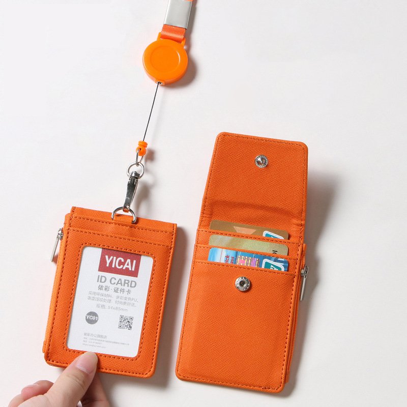 Smart ID Badge Holder Credit Card Holder ID Holder Zipper pocket