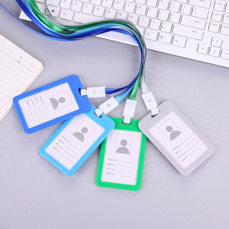 BSBH Double-Sided Windows ID Credit Cards Holder Waterproof Hard Plastic Badge Holder for Office School