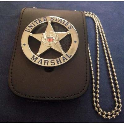 Leather Neck Wallet Badge Holder Wallet ID Card Holder Purse Badge Cases