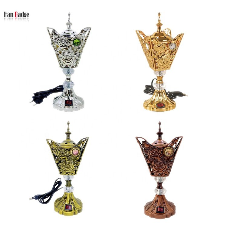 Middle East Metal Censer Incense Holder With Stones