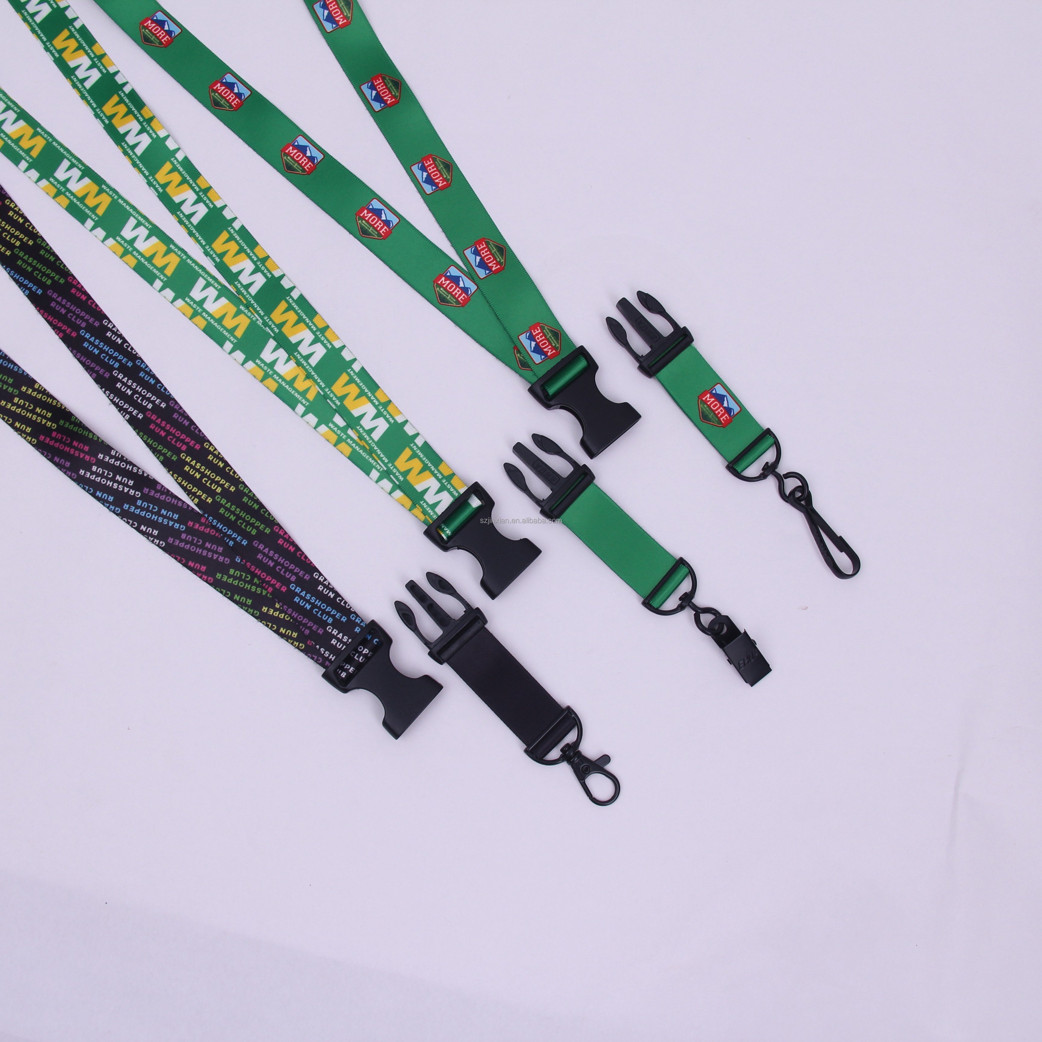 Durable Round Cord Lanyard with Metal Hook,Breakaway Buckle,Safety Breakaway for ID Card Holder ID key lanyard