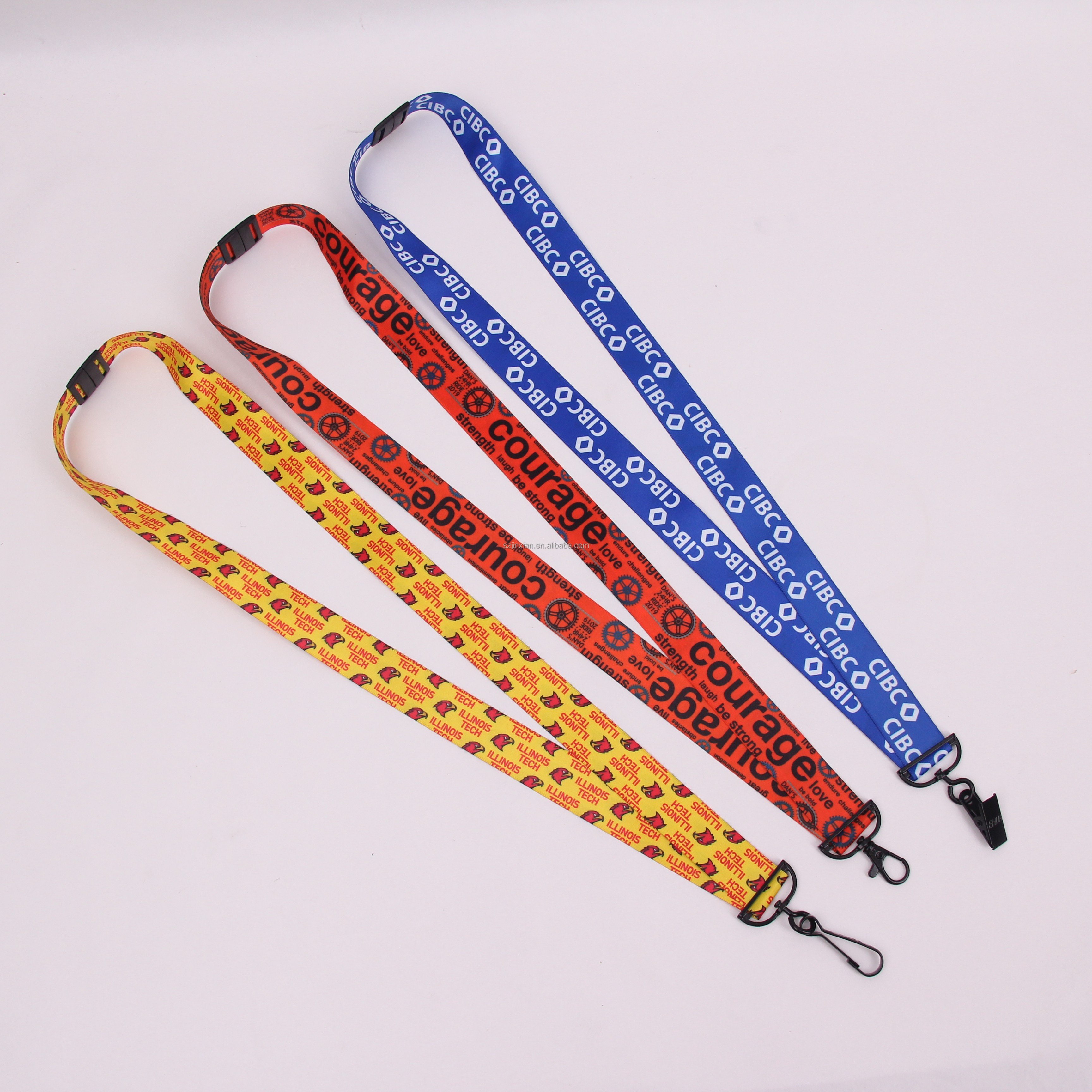 Durable Round Cord Lanyard with Metal Hook,Breakaway Buckle,Safety Breakaway for ID Card Holder ID key lanyard