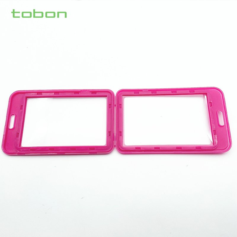 Plastic vertical name card ID card holder LANYARD