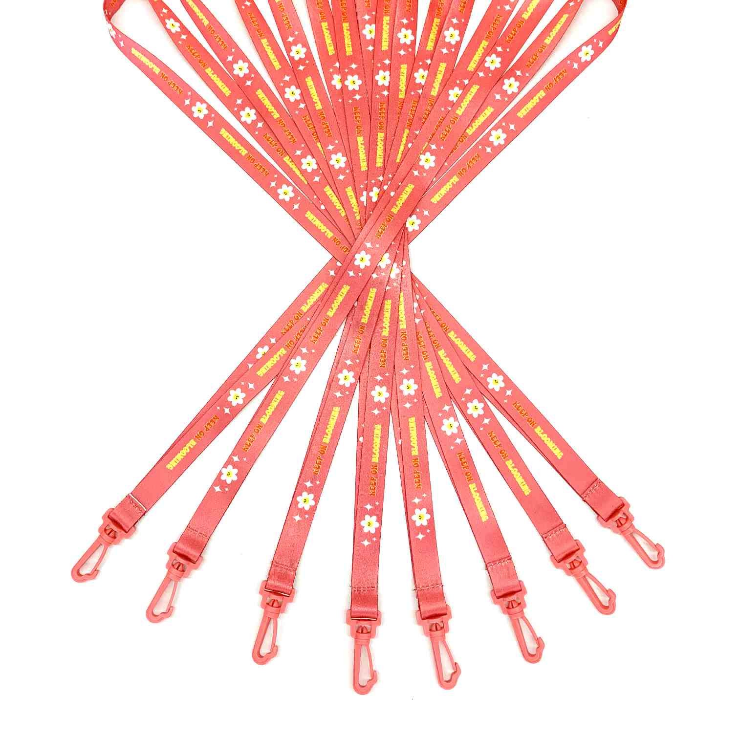 Detach Height Ended Carton Chi Eta Tail Colorfulls Carbineer Flowers Other Nylon Polyester Lanyards With Logo Custom