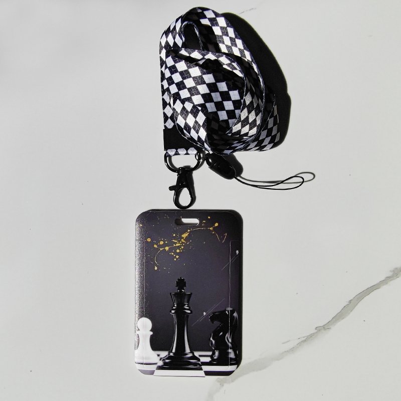 Chess Card Badge Horizontal And Vertical Id Cards Holders Custom Pattern Custom Card Holder Chess Tournament Chess Oem