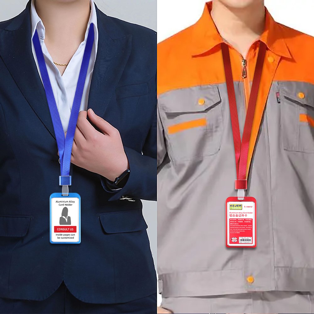 Aluminium Zinc Alloy Staff Nurse Work Card Sleeve Name Badges Holder Worker Pass Bus Card Case Chest Tag ID Holder