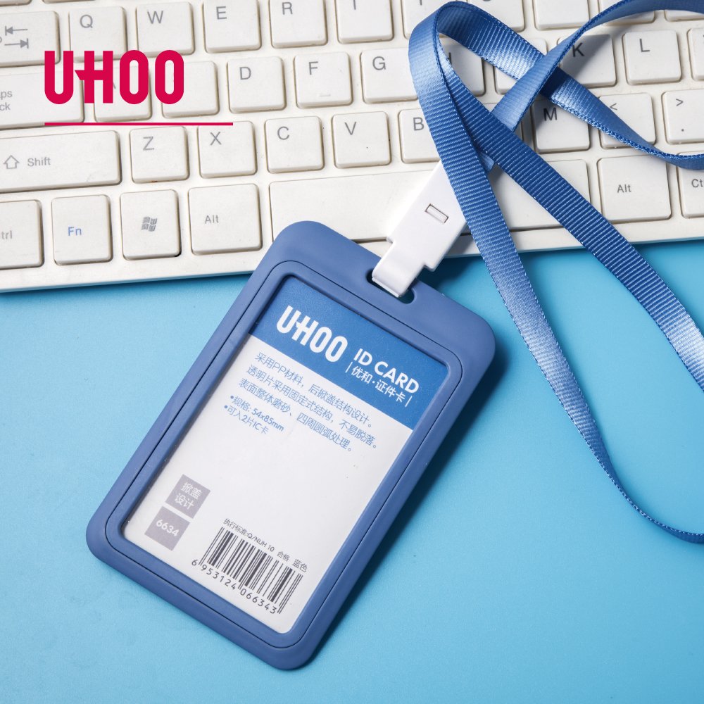UHOO-6634 Eco-friendly fashion design pp plastic ID card holder name badge holder office student