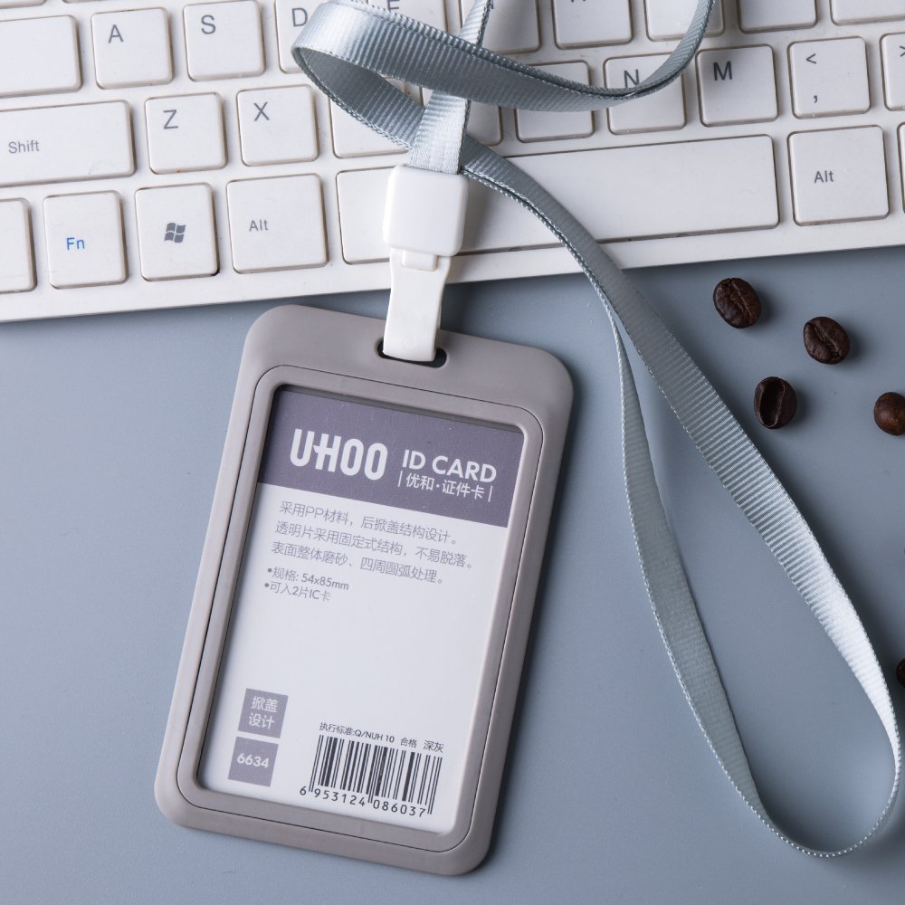 UHOO-6634 Eco-friendly fashion design pp plastic ID card holder name badge holder office student