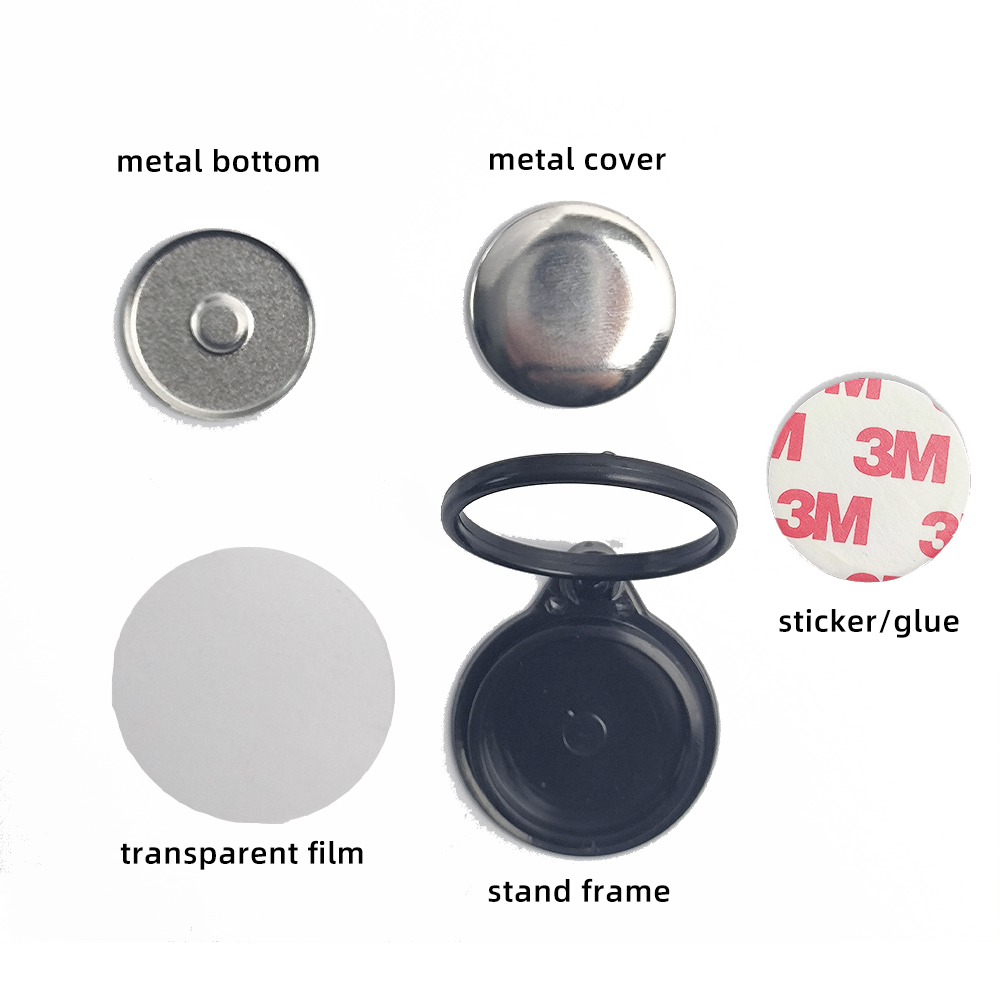 25mm Badge Button Phone Stand Support Holder Material Set for DIY