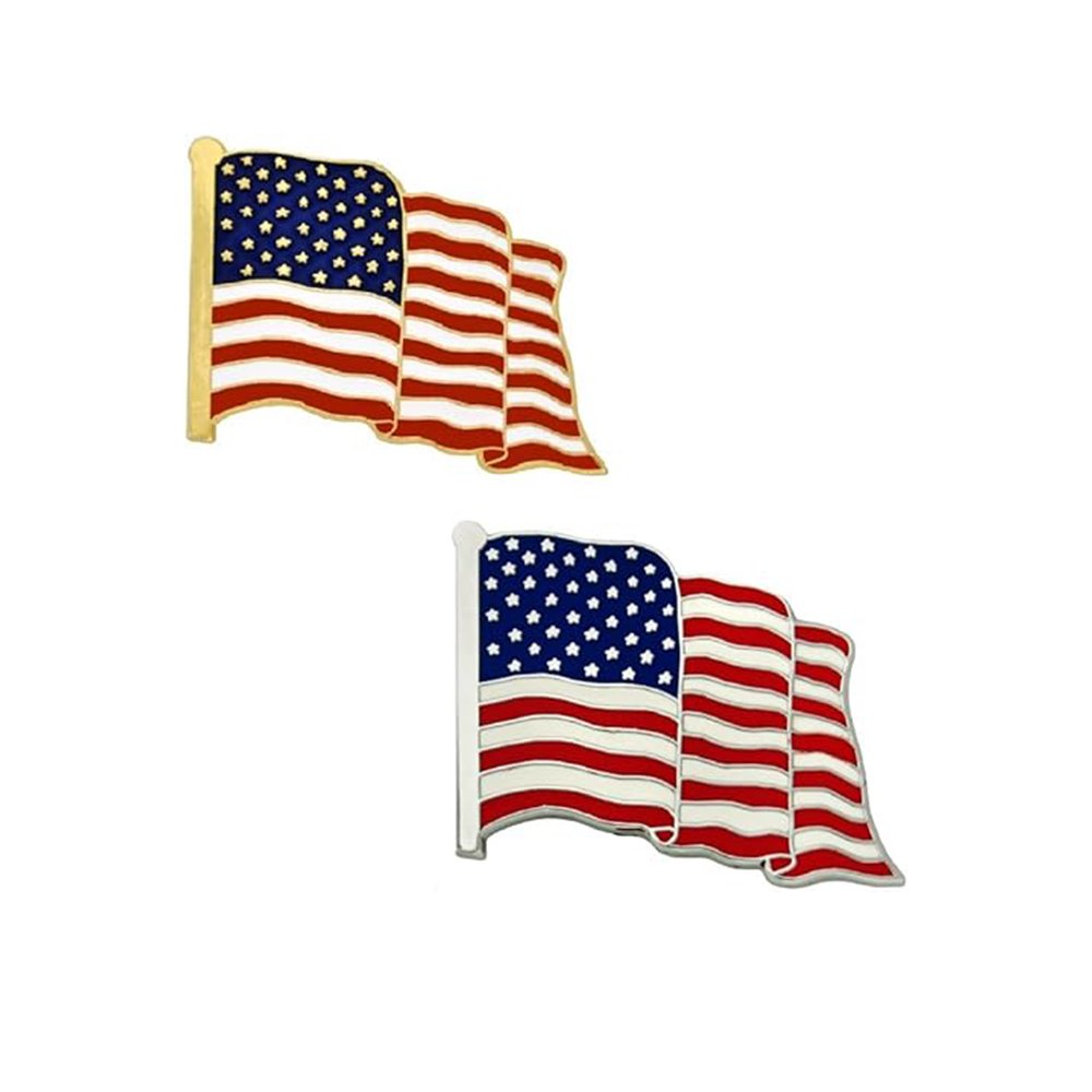 USA UK Canada National Flag Brooch Lapel Pin American Flag Lapel Pin For DIY Craft Patriotic Display
