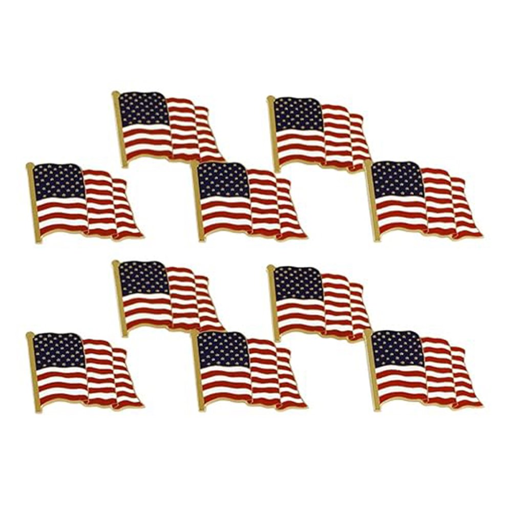 USA UK Canada National Flag Brooch Lapel Pin American Flag Lapel Pin For DIY Craft Patriotic Display