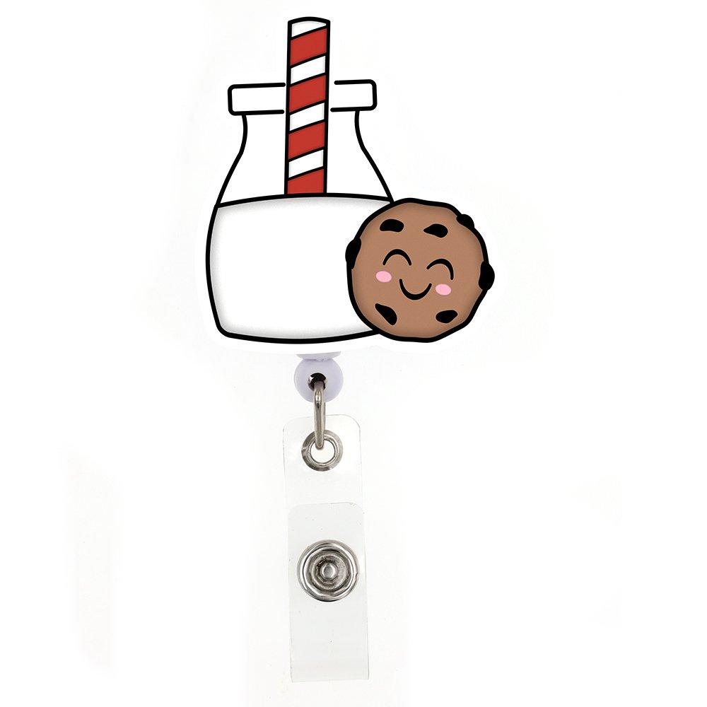 Custom Cartoon Christmas Badge Holder Penguin Bear Acrylic Plastic Holiday Badge Reel For Nurse Accessories