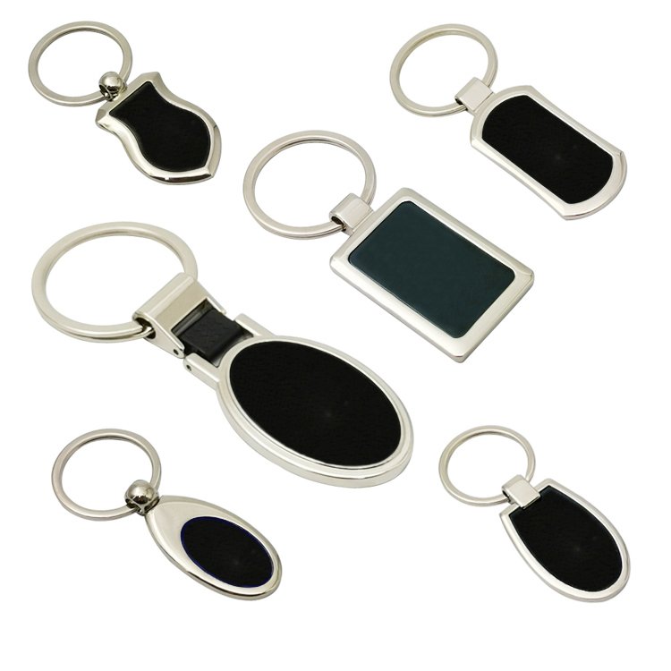 No Minimum Made Engraved Company Logo Name KeyChain Holder Blank Sublimation Custom Metal Key chains