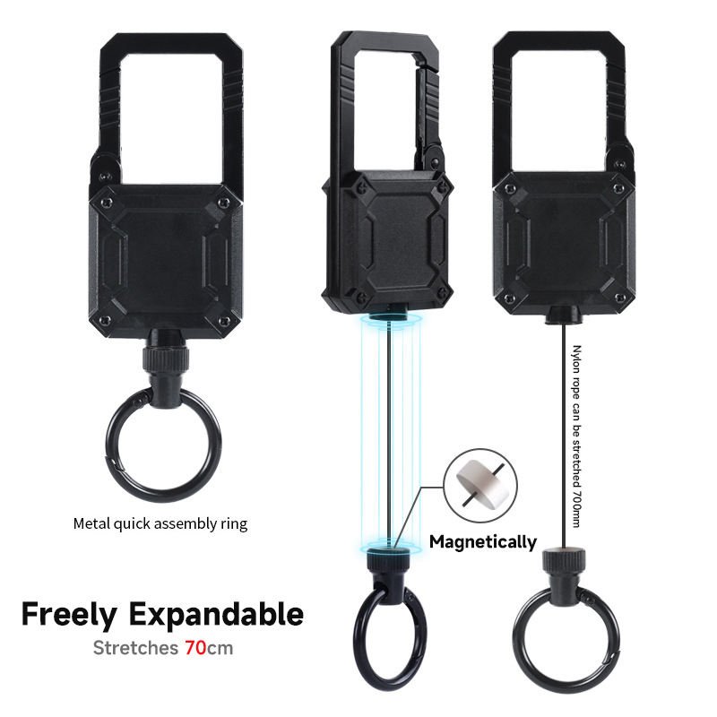 Wholesale Multi Color Outdoor Badge Holder Reel Magnetic Retractable Keychain Id Badge Reel