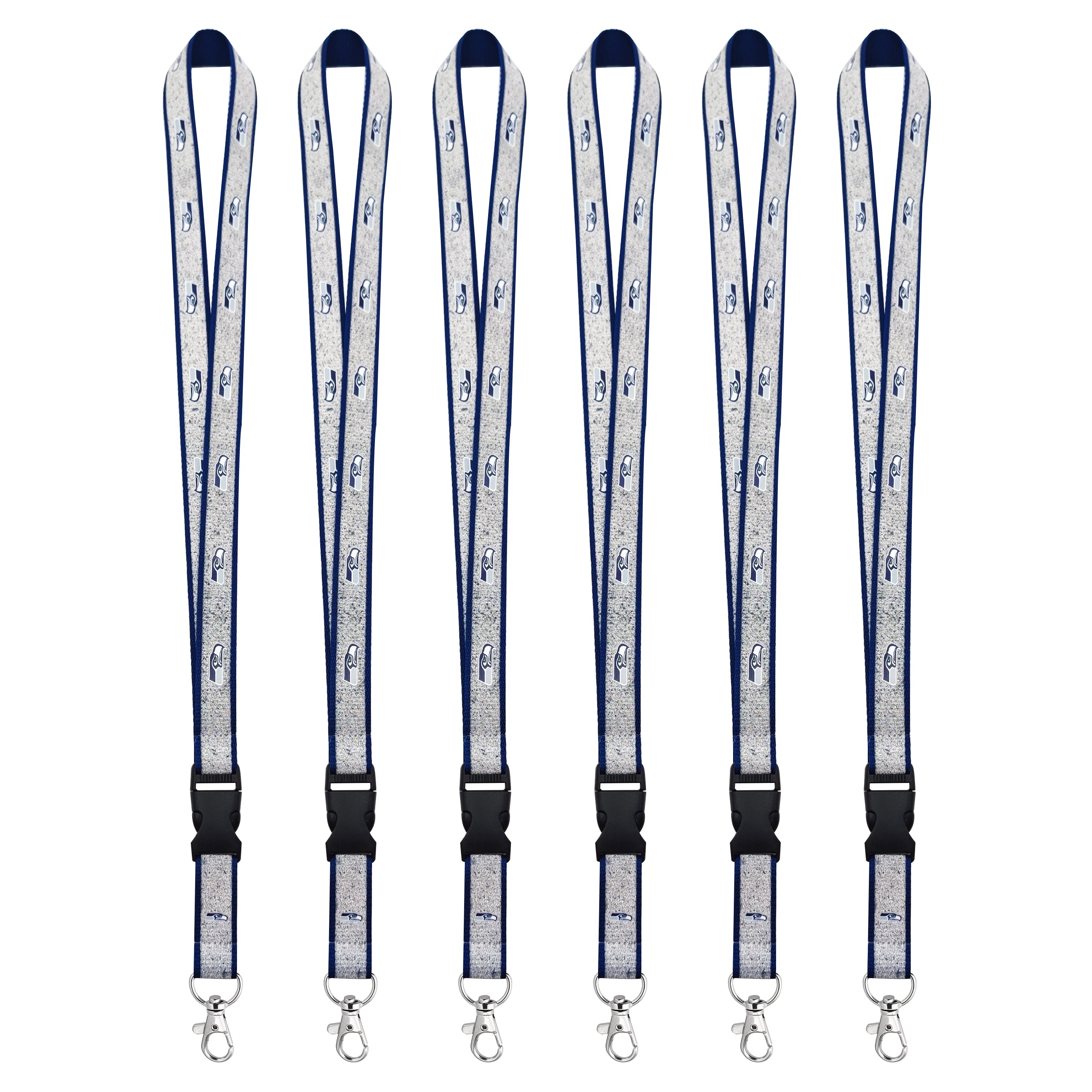 Custom Gold Silver Bulk Glitter Lanyard with Silk Screen Printing Offset Printing ID Card Holder