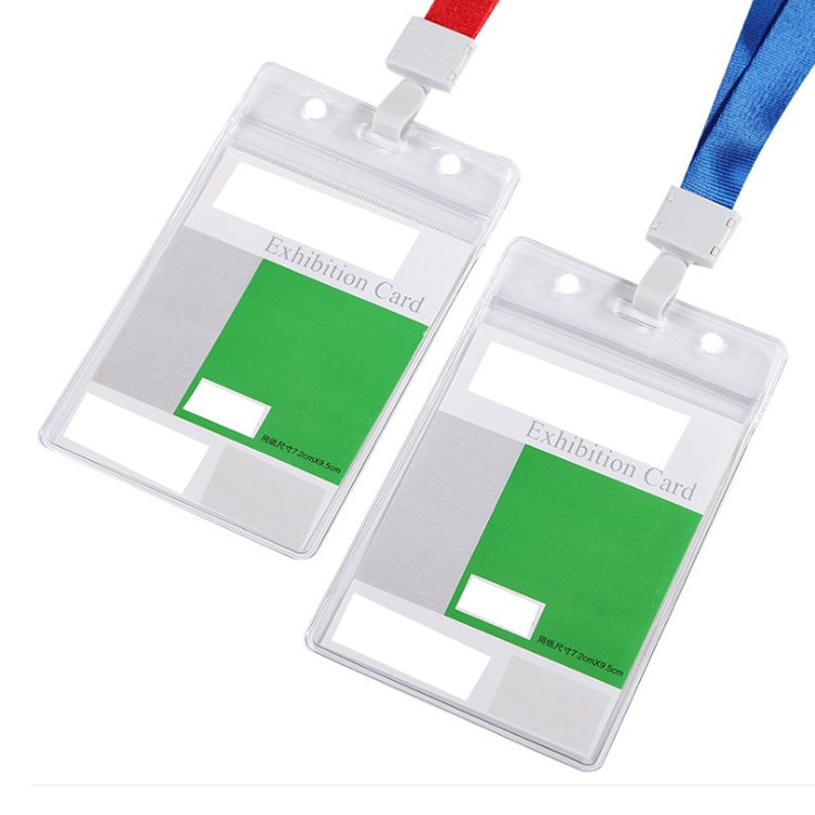 No Minimum Cheap Lanyard Badge Plastic Clear PVC Badge Id Card Holder