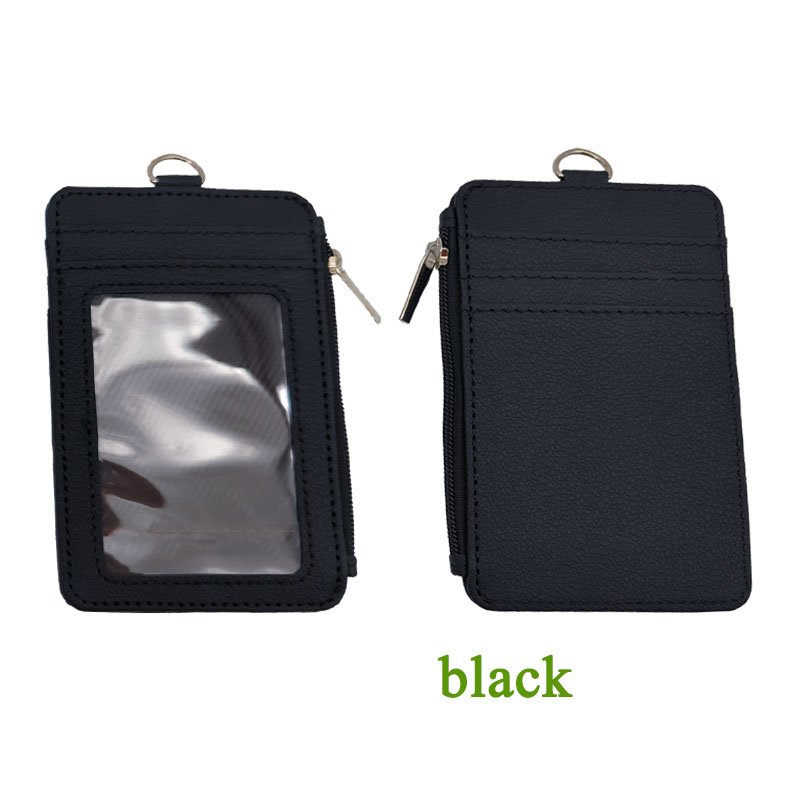 Manufacturer Hot Sale PU Leather Id Card Holder Lanyard Name Badge Employee Id Work Card Holder