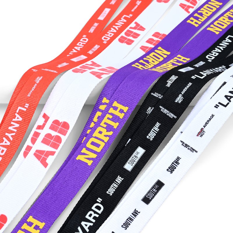Customised promotional silkscreen printed neck lanyards custom sublimation polyester anime lanyard with logo custom