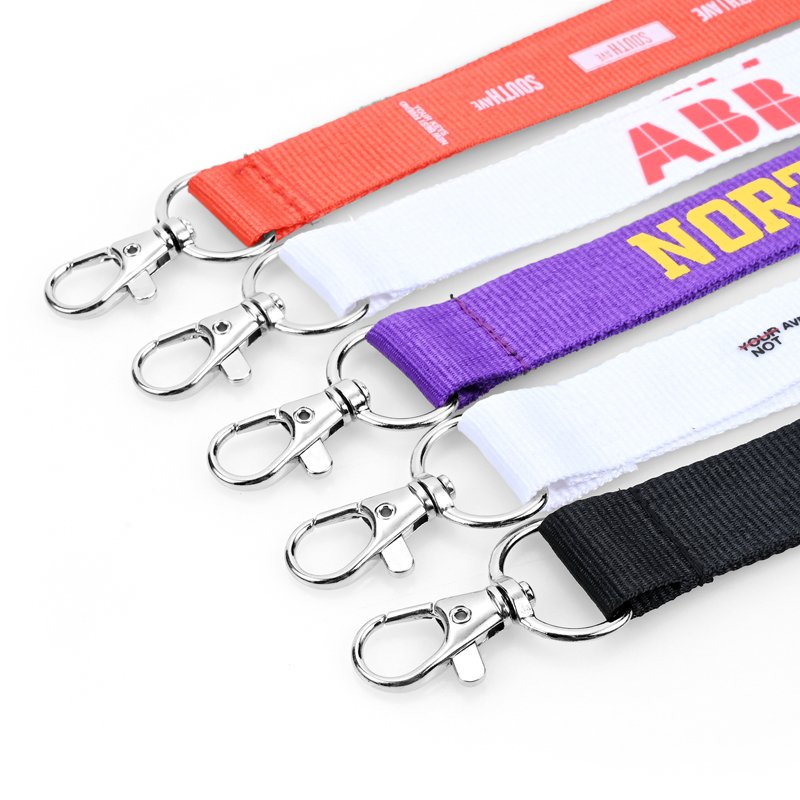 Customised promotional silkscreen printed neck lanyards custom sublimation polyester anime lanyard with logo custom